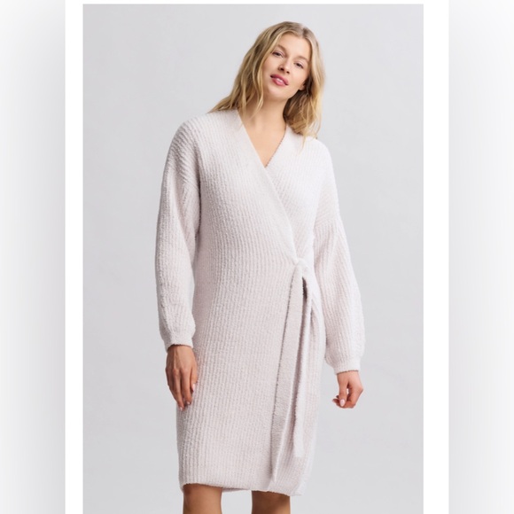 BAREFOOT DREAMS CozyChic Side Tie Robe In Nickel Ladies Size XL - Picture 1 of 7